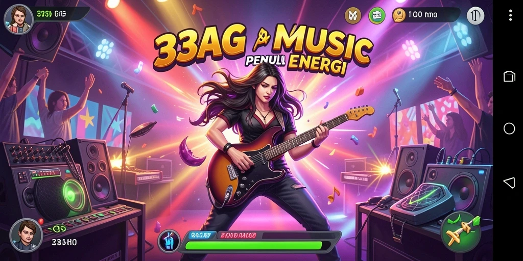 Tampilan gameplay menarik dari aplikasi musik 33AG.