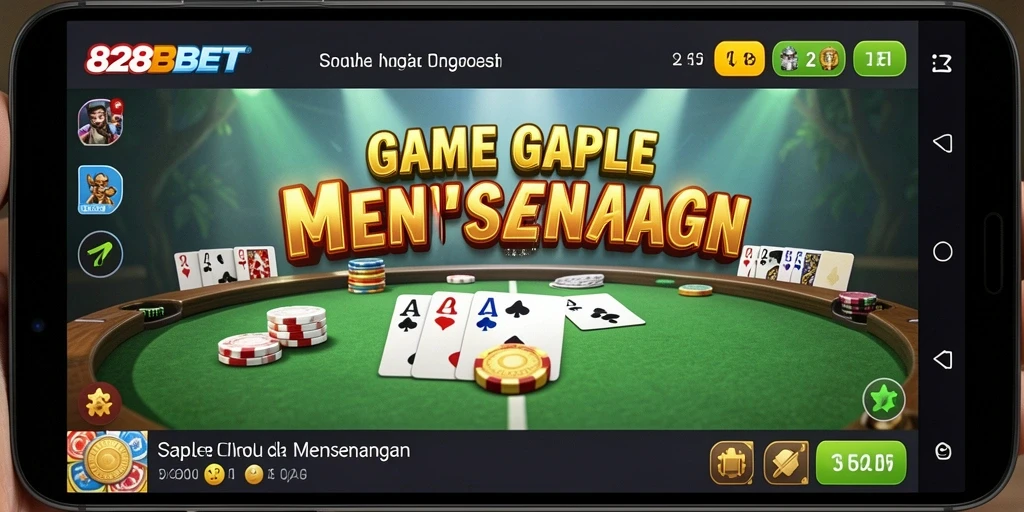 Tampilan grafis gameplay Gaple yang menarik di 828BET.