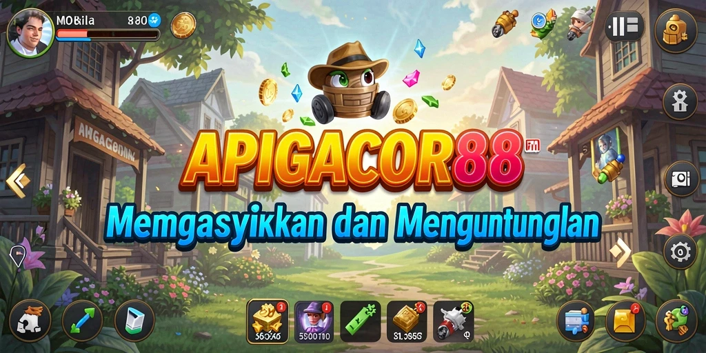 Screenshot gameplay APIGACOR88 menampilkan kemajuan karakter dalam game Idle.