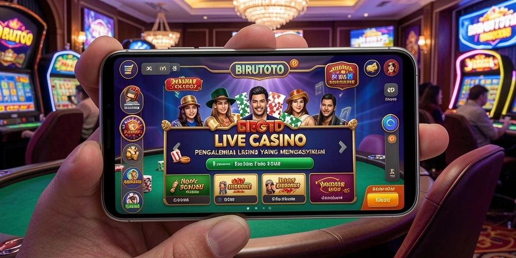 Tampilan gameplay Live Casino yang interaktif dan seru di BIRUTOTO.