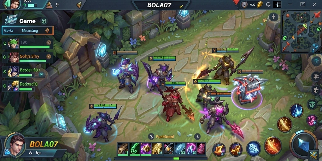 Tangkapan layar gameplay MOBA yang menarik di BOLA07.