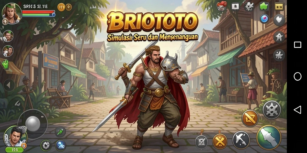 Tampilan gameplay seru BRIOTOTO yang menampilkan tantangan simulasi.