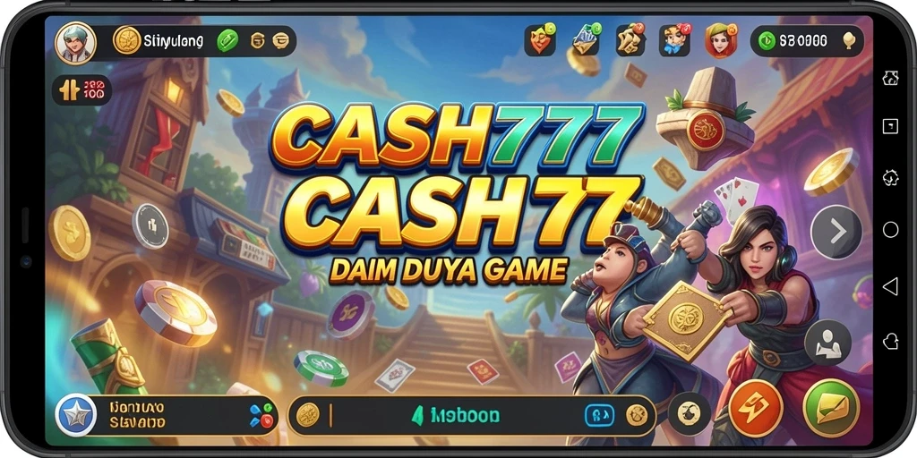 Tangkapan layar utama CASH777 menunjukkan momen seru dalam permainan simulasi.