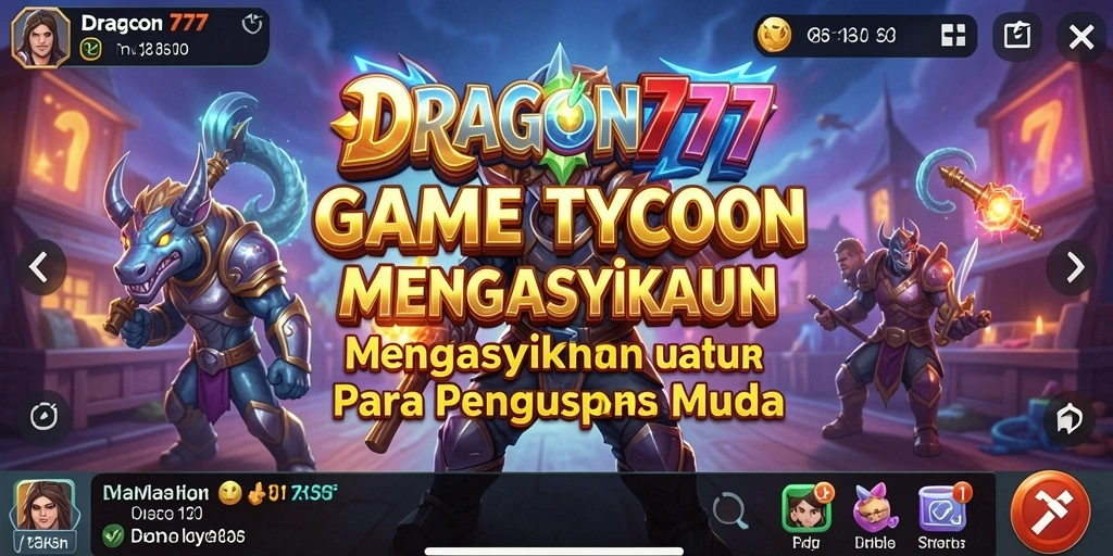 Tangkapan layar gameplay DRAGON777 menampilkan pengelolaan bisnis yang seru.