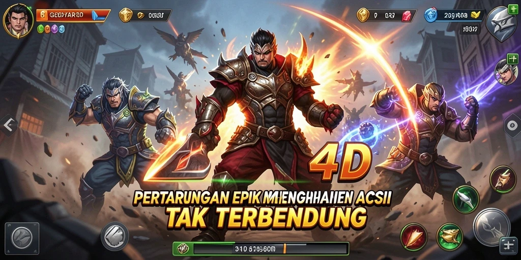 Screenshot GEBYAR4D menampilkan aksi pertarungan yang epik dan mendebarkan.