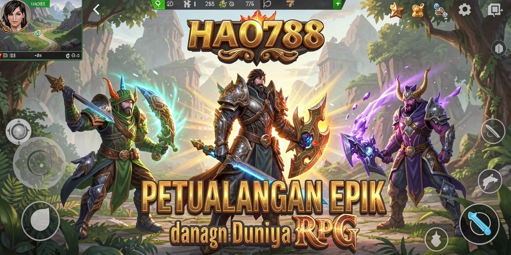 Tangkapan layar menampilkan gameplay seru RPG HAO788.