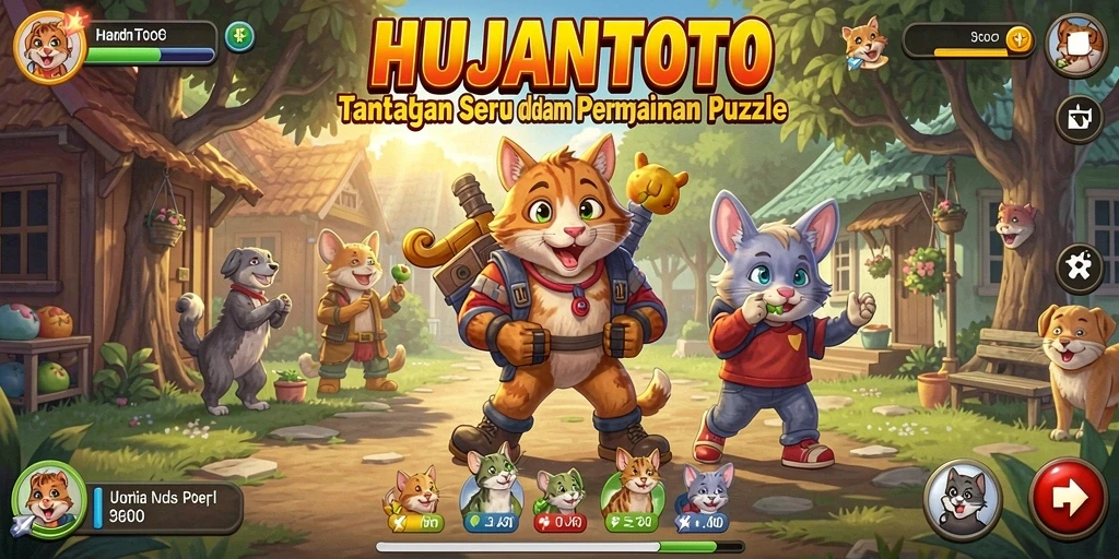 Tampilan gameplay seru dari HUJANTOTO dalam teka-teki yang menantang.
