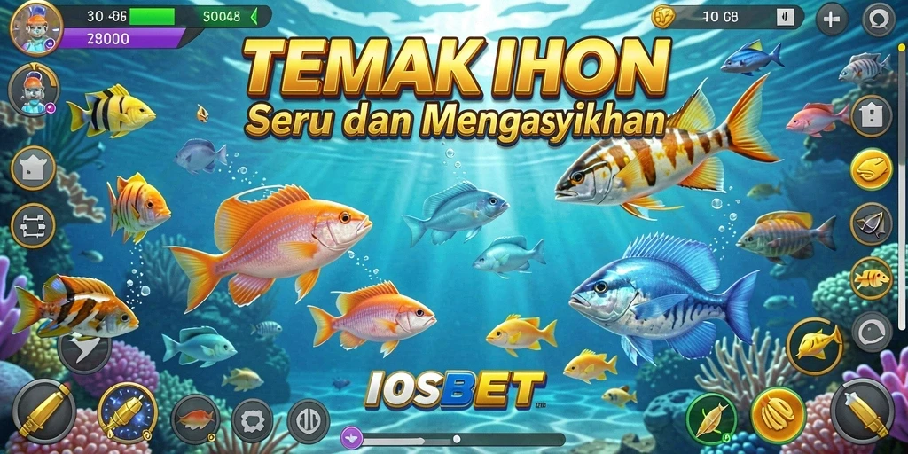Screenshot menunjukkan gameplay seru Tembak Ikan di IOSBET.