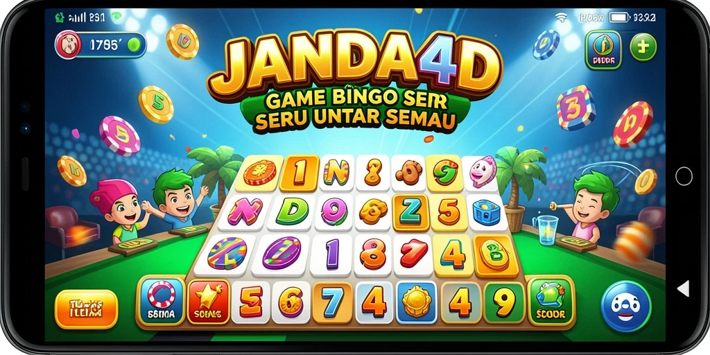 Tampilan gameplay seru JANDA4D dengan suasana Bingo yang menggembirakan.