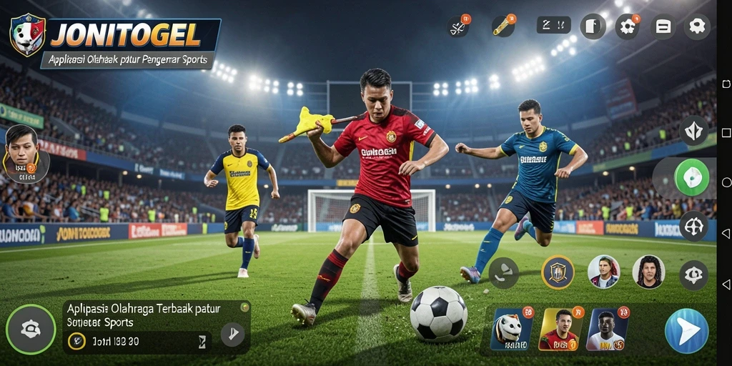 Gameplay menonton pertandingan olahraga di JONITOGEL.