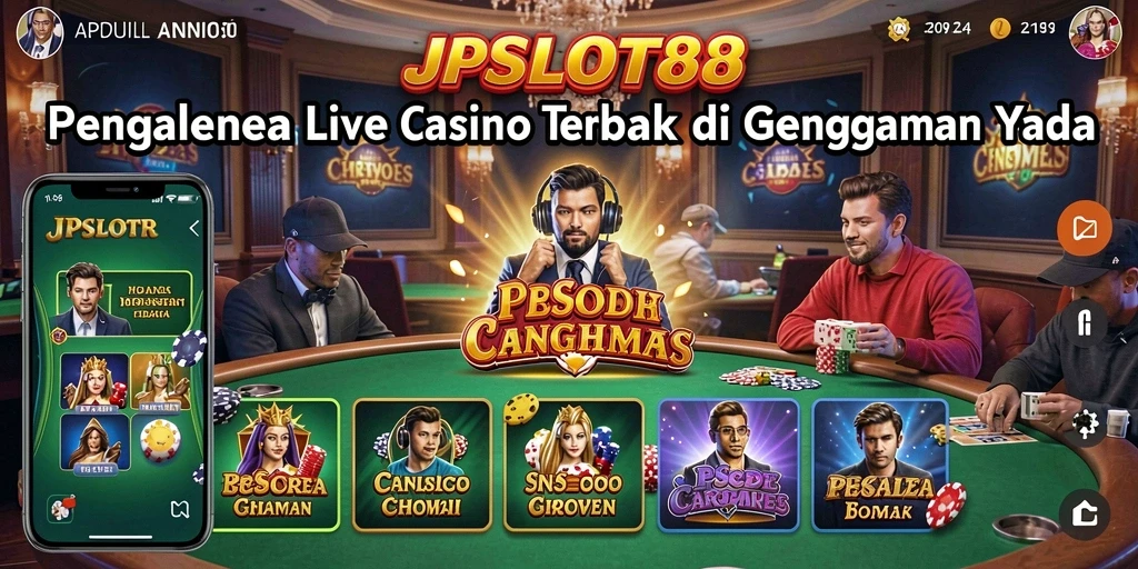 Screenshot gameplay JPSLOT88 menunjukkan momen seru di Live Casino.