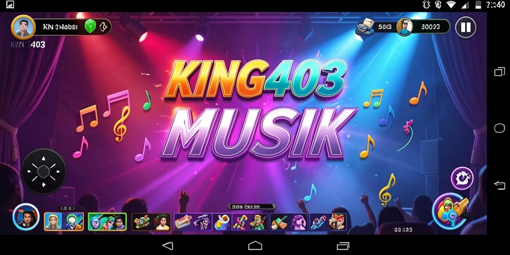 Screenshot KING403 menampilkan pengguna saat bernyanyi dengan penuh semangat.