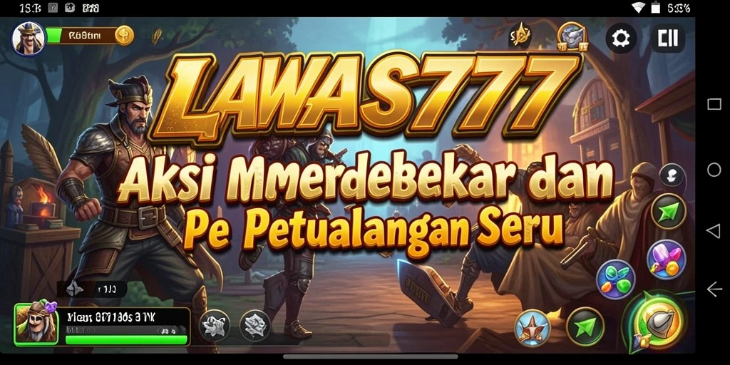 Screenshot dari LAWAS777 menunjukkan aksi mendebarkan dalam gameplay.