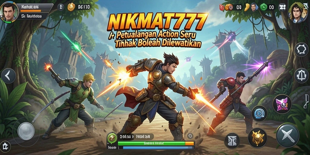Screenshot NIKMAT777 menampilkan aksi pertempuran yang mendebarkan.