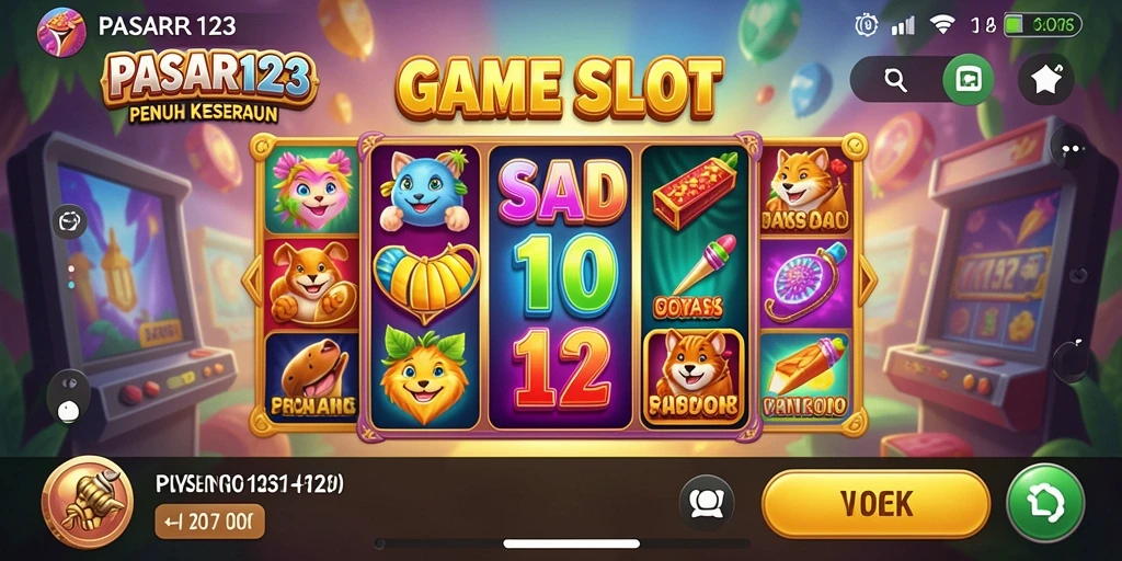 Tampilan gameplay menarik dari PASAR123 dengan berbagai tema slot.