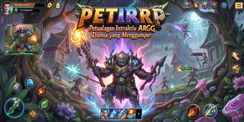 Screenshot gameplay PETIRRP menampilkan pertarungan epik dalam dunia ARPG.
