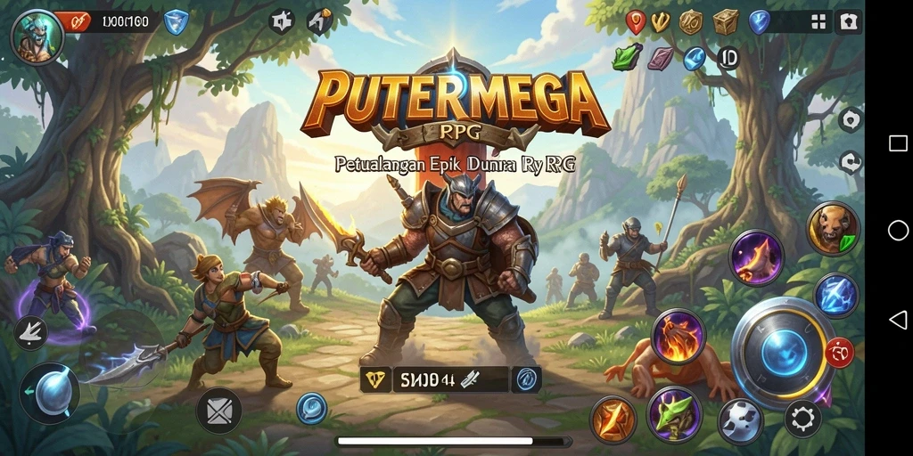 Tampilan gameplay seru dalam PUTERMEGA dengan karakter yang dinamis.