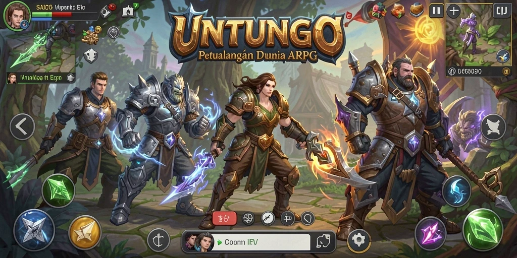 Screenshot UNTUNGGO menampilkan aksi pertarungan yang mendebarkan di dunia ARPG.