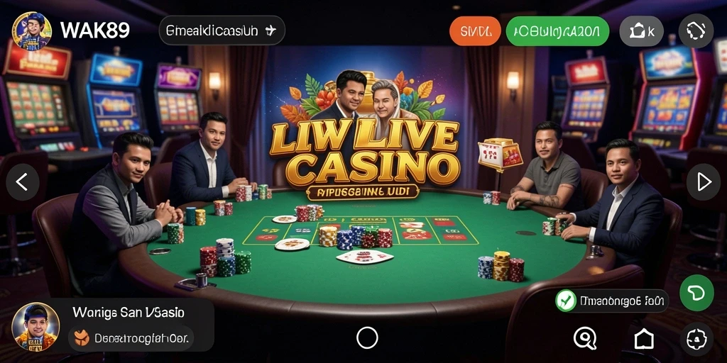 Tangkapan layar WAK89 menampilkan gameplay seru di Live Casino.