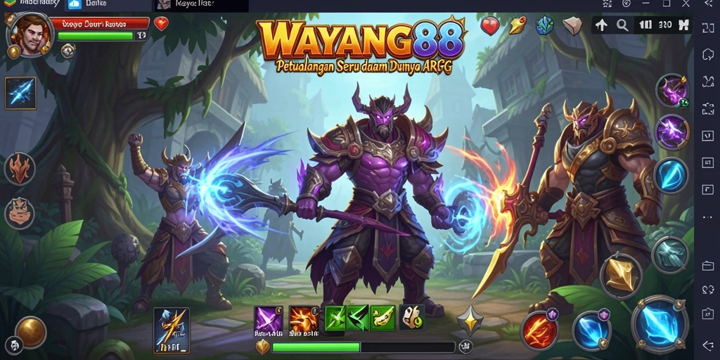 Gameplay dinamis dan seru di WAYANG88 dengan aksi karakter.