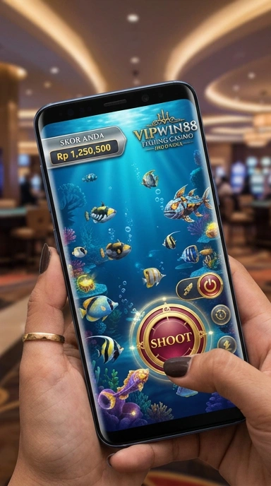 Pengguna sedang menjelajahi aplikasi menarik di vipwin88.